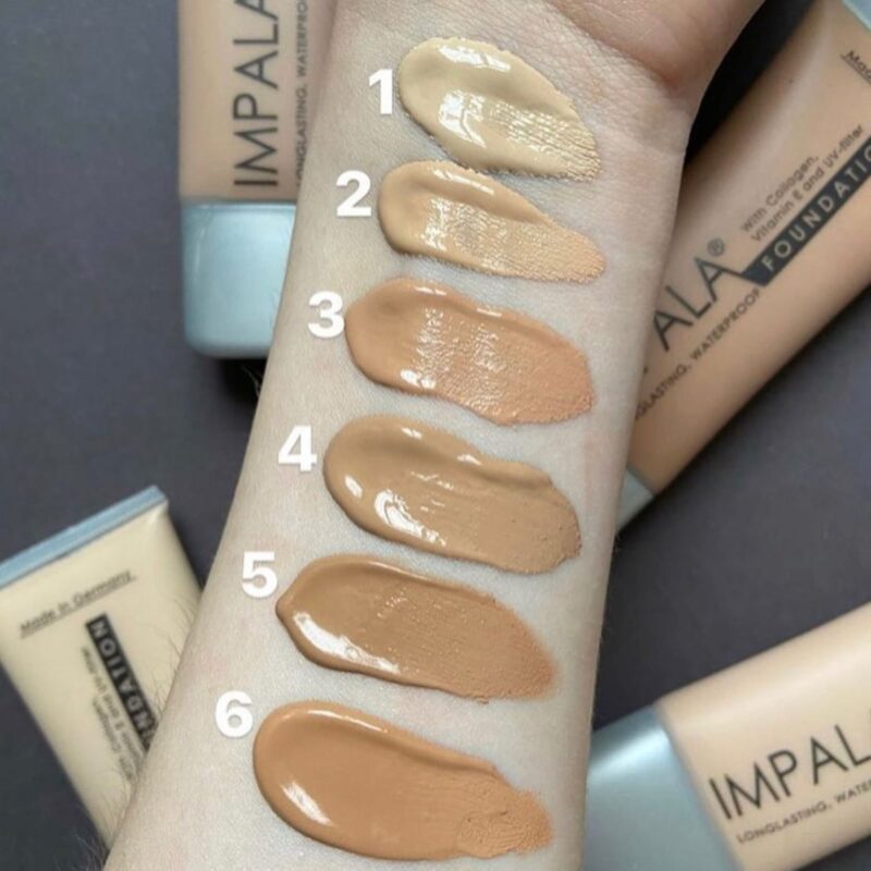 Impala Long Lasting Waterproof Foundation με Κολλαγόνο, Βιταμίνη Ε και Φίλτρα UV No03 - Image 4