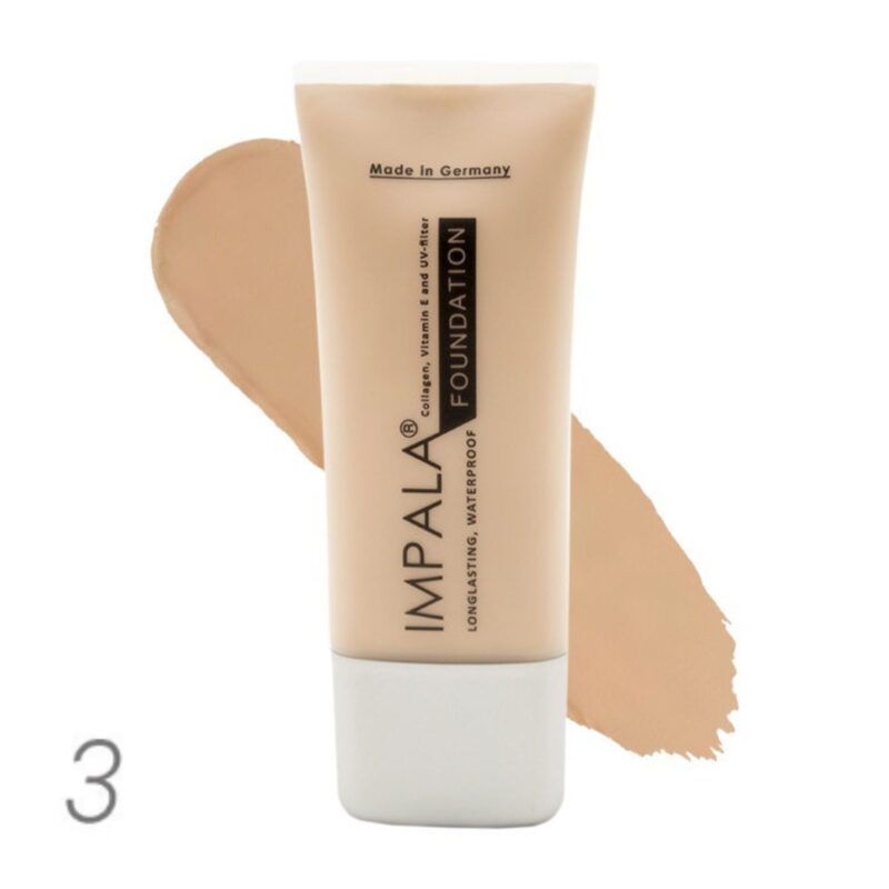 Impala Long Lasting Waterproof Foundation με Κολλαγόνο, Βιταμίνη Ε και Φίλτρα UV No03 - Image 2