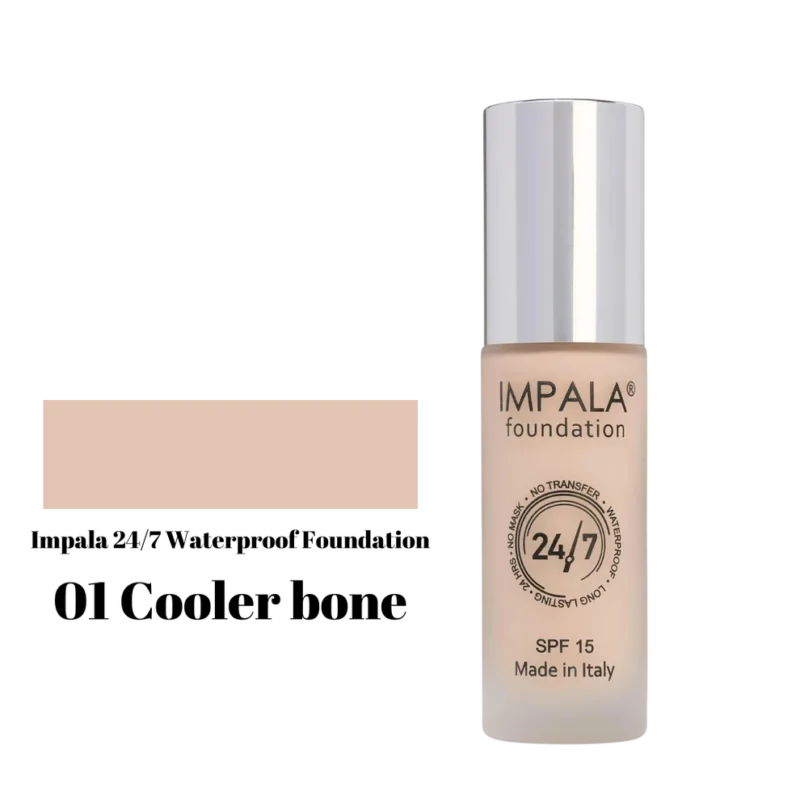 Impala Waterproof Foundation 24/7 SPF15 No01 - Cool Bone 30ml