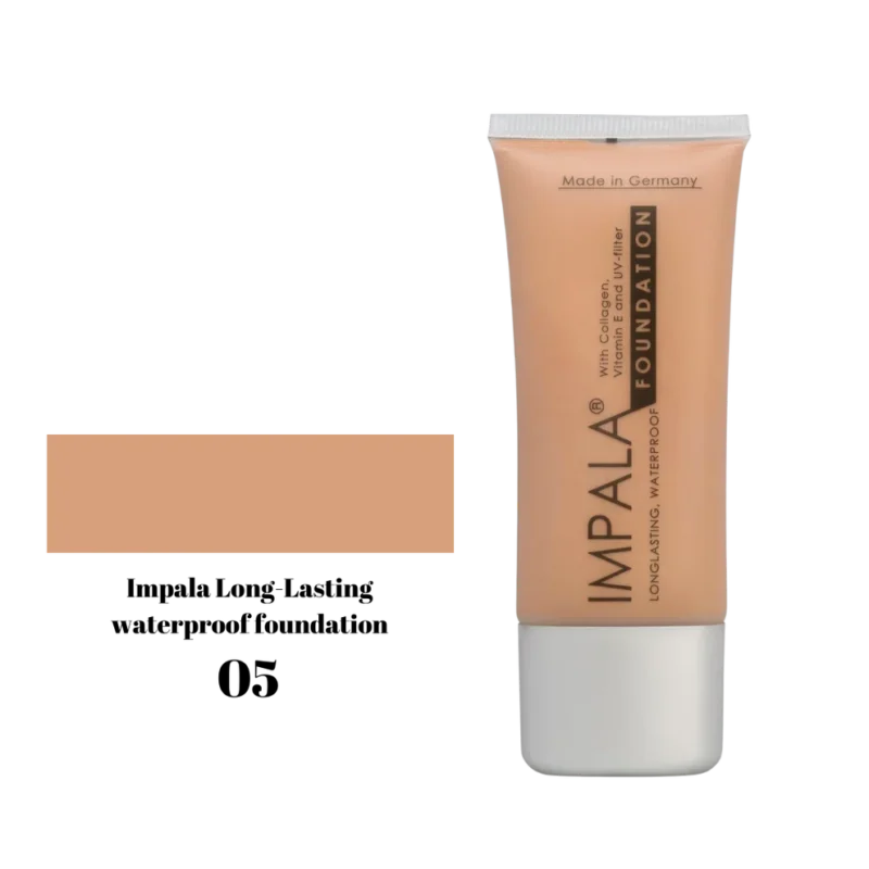 Impala Long Lasting Waterproof Foundation με Κολλαγόνο, Βιταμίνη Ε και Φίλτρα UV No05