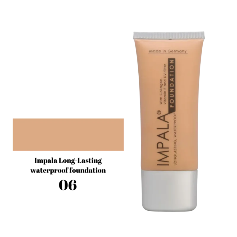 Impala Long Lasting Waterproof Foundation με Κολλαγόνο, Βιταμίνη Ε και Φίλτρα UV No06