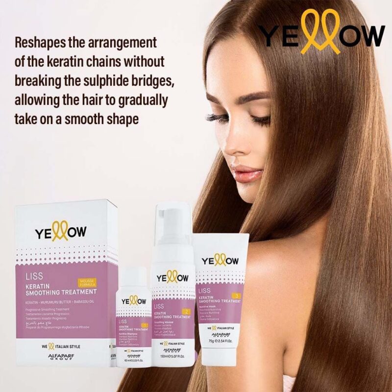 Alfaparf Yellow Liss Keratin Smoothing Treatment – Kit Θεραπείας Λείανσης με Κερατίνη - Image 3