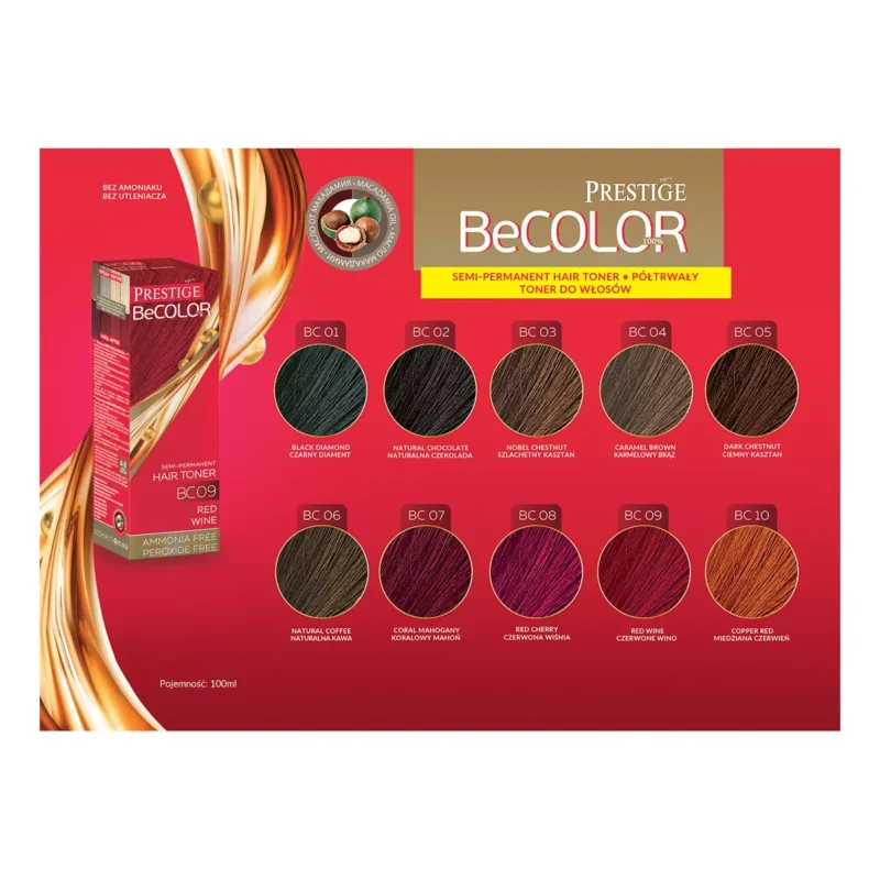 PRESTIGE BeColor Semi-Permanent Hair Toner 100ml – Ημιμόνιμη Κρέμα Ρεφλέ Χωρίς Αμμωνία & PPD για Λαμπερό, Φυσικό Χρώμα - Image 2