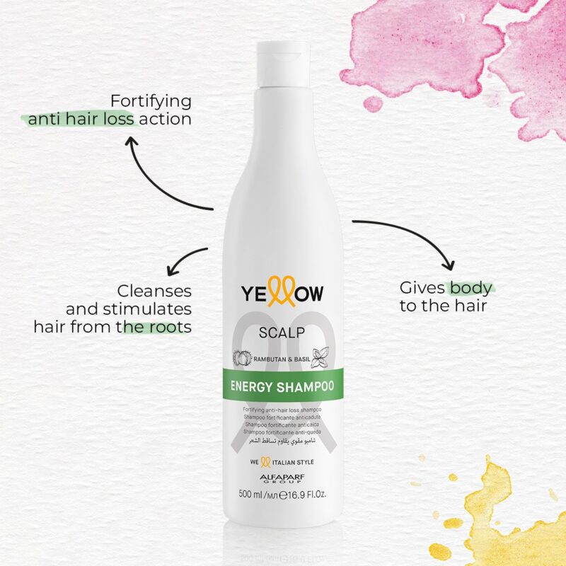 Alfaparf Σαμπουάν Κατά Της Τριχόπτωσης Yellow Scalp Energy Shampoo 500ml - Image 8