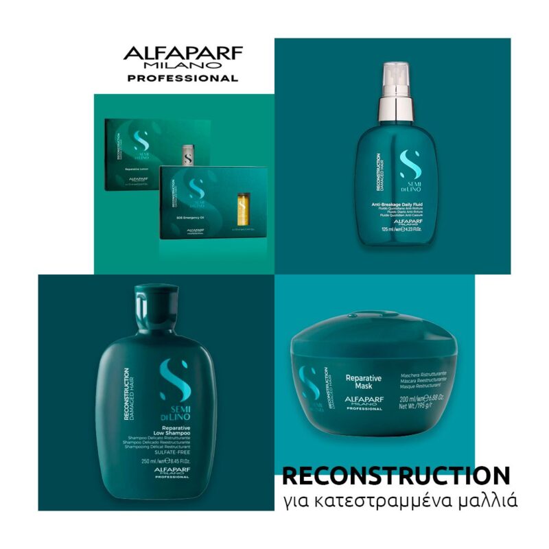 Alfaparf Milano Semi di Lino Reconstruction Reparative Low Shampoo 1000ml – Σαμπουάν Αναδόμησης για Ταλαιπωρημένα Μαλλιά - Image 3