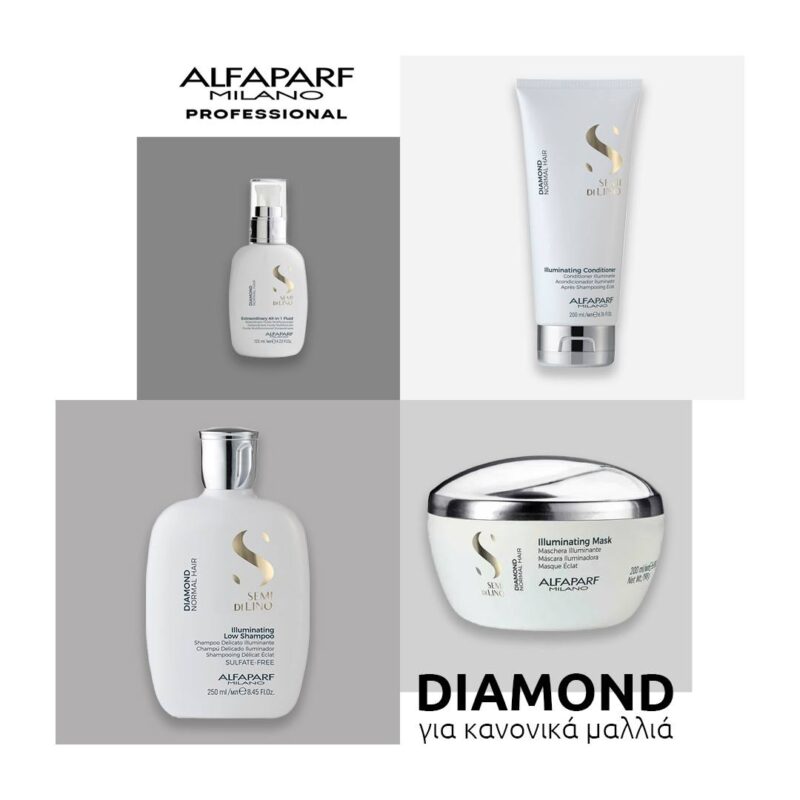 Alfaparf Milano Semi di Lino Diamond Illuminating Conditioner 200ml – Μαλακτική Κρέμα Λάμψης & Ενυδάτωσης για Θαμπά Μαλλιά - Image 3