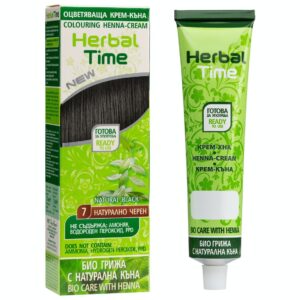 Έτοιμη Henna Μαλλιών Φυσικό Μαύρο - Black N7 Herbal Time 75ml
