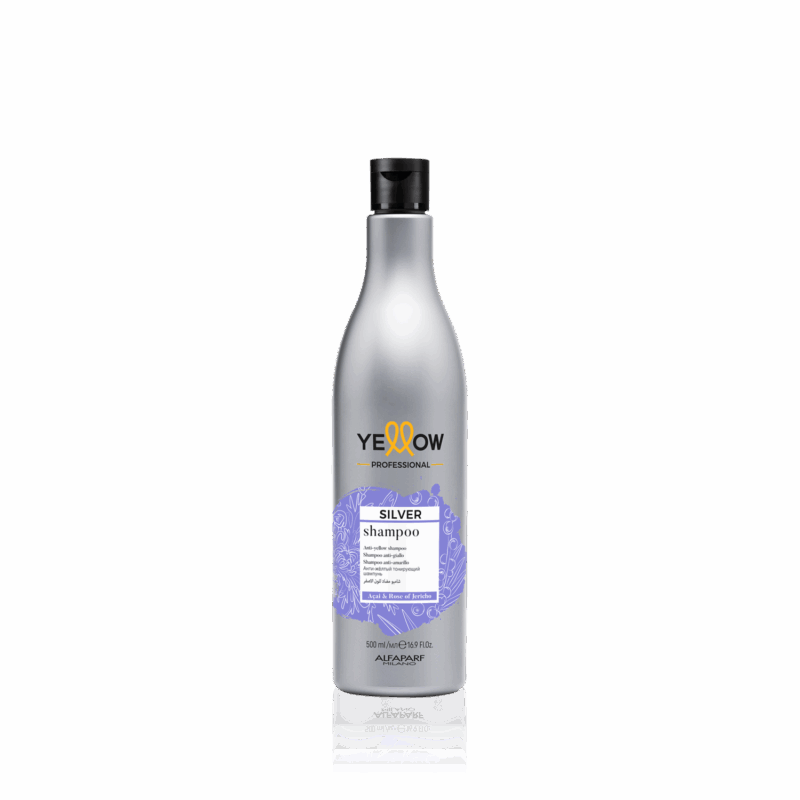 Alfaparf Yellow Silver Shampoo 500ml – Σαμπουάν Εξουδετέρωσης Κίτρινων & Πορτοκαλί Τόνων για Ξανθά & Ντεκαπαρισμένα Μαλλιά