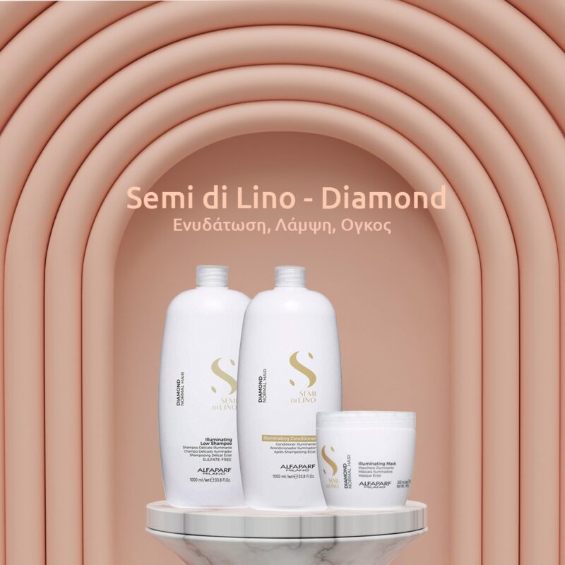 Alfaparf Milano Semi di Lino Diamond Illuminating Conditioner 1000ml – Μαλακτική Κρέμα Λάμψης & Ενυδάτωσης για Θαμπά Μαλλιά - Image 2