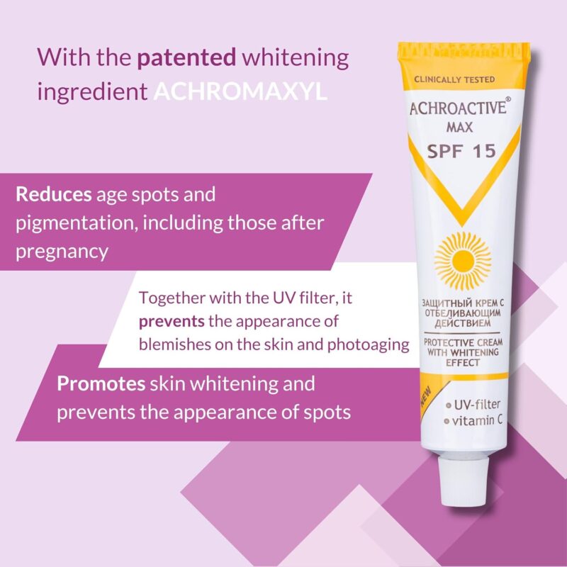 Achroactive Max Whitening Face & Body Cream SPF 15 45 ml – Λευκαντική Κρέμα Προσώπου & Σώματος με SPF 15 - Image 6