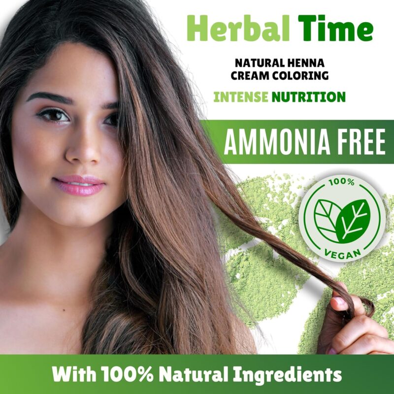 Έτοιμη Henna Μαλλιών Καστανό - Chestnut N5 Herbal Time 75ml - Image 3
