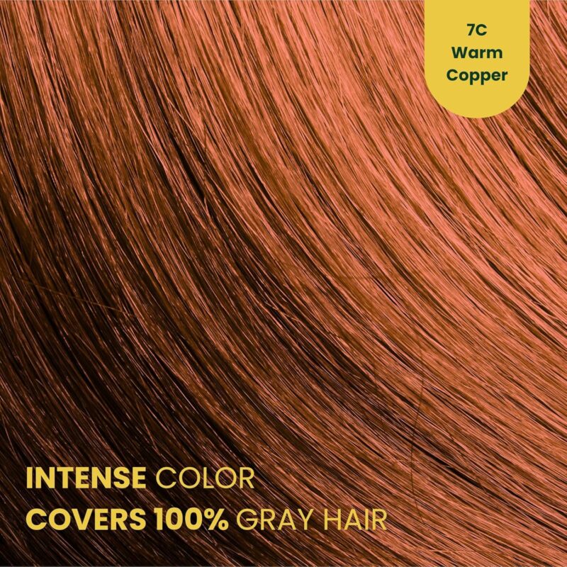 Βαφή μαλλιών χωρίς αμμωνία Θερμό Χάλκινο Warm Copper 7C - Herbal Time PhytoCare - Image 2