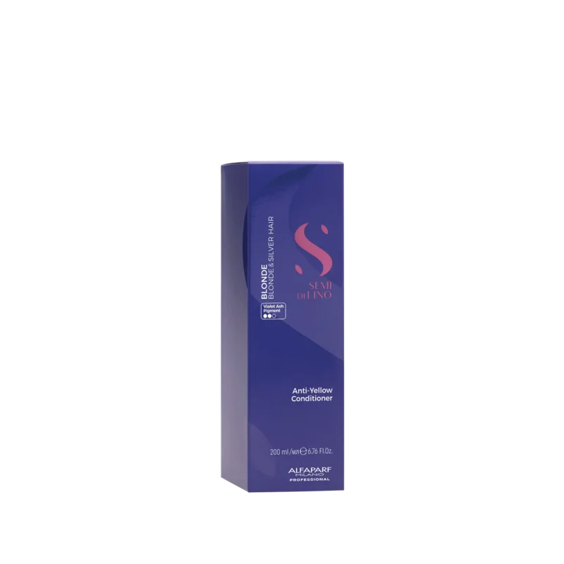 Alfaparf Milano Semi di Lino Anti-Yellow Conditioner 200ml – Μαλακτική Κρέμα για Εξουδετέρωση Κιτρινωπών Τόνων σε Ξανθά & Λευκά Μαλλιά - Image 2