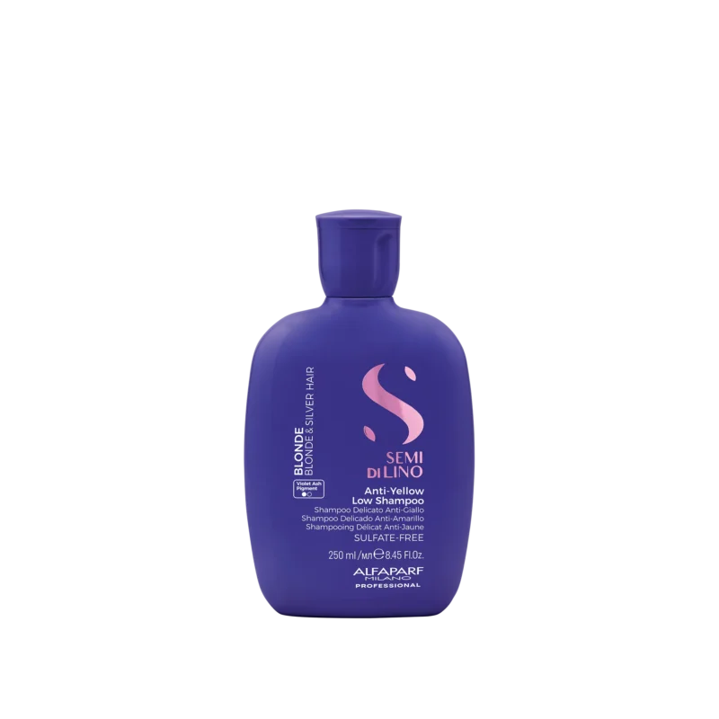 Alfaparf Milano Semi di Lino Anti-Yellow Low Shampoo 250ml – Σαμπουάν Ήπιου Καθαρισμού για Εξουδετέρωση Κιτρινωπών Τόνων