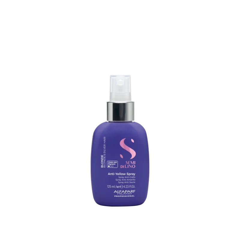 Alfaparf Milano Semi di Lino Anti-Yellow Spray 125ml – Σπρέι Εξουδετέρωσης Κιτρινωπών Τόνων & Λάμψης για Ξανθά, Λευκά & Γκρίζα Μαλλιά