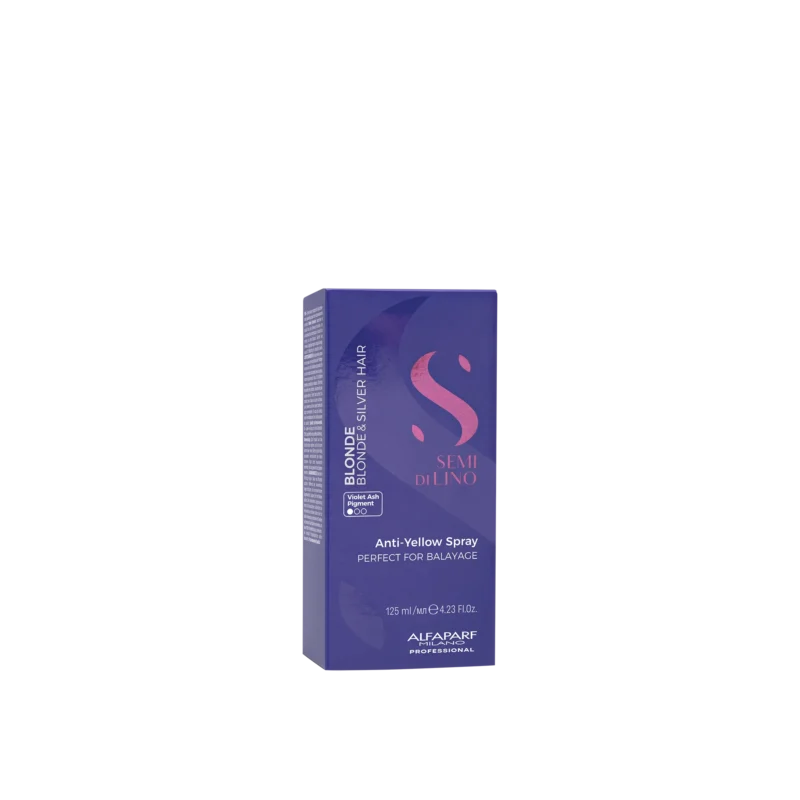 Alfaparf Milano Semi di Lino Anti-Yellow Spray 125ml – Σπρέι Εξουδετέρωσης Κιτρινωπών Τόνων & Λάμψης για Ξανθά, Λευκά & Γκρίζα Μαλλιά - Image 2