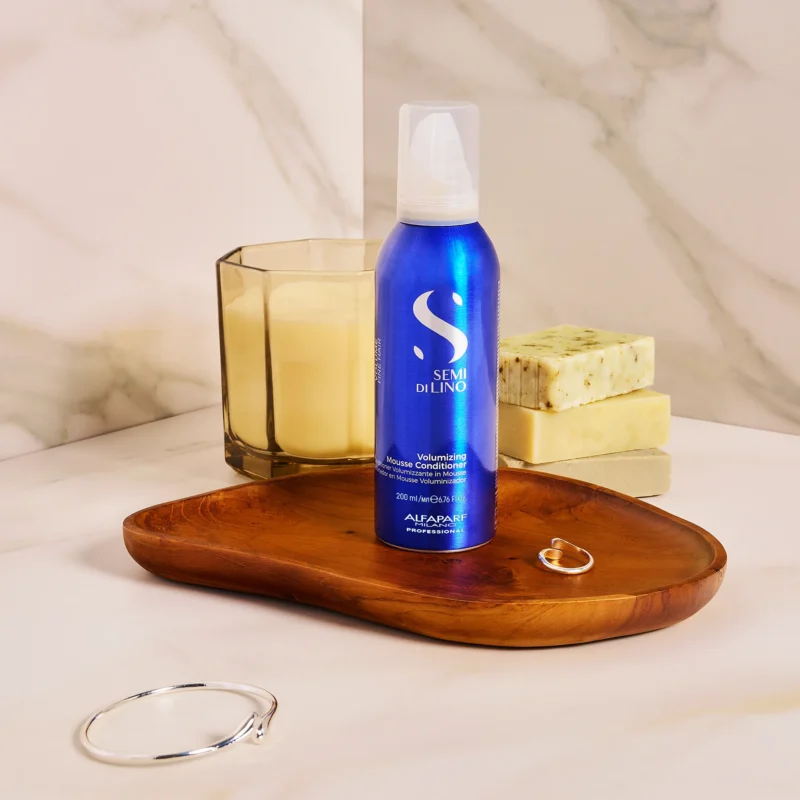 Alfaparf Semi Di Lino Volumizing Mousse Conditioner 200ml – Μαλακτικό σε Μορφή Αφρού για Όγκο & Ελαφριά Ενυδάτωση - Image 2