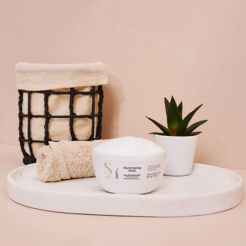 Alfaparf Milano Semi di Lino Diamond Illuminating Mask 200ml – Μάσκα Επανόρθωσης & Λάμψης για Θαμπά Μαλλιά - Image 4