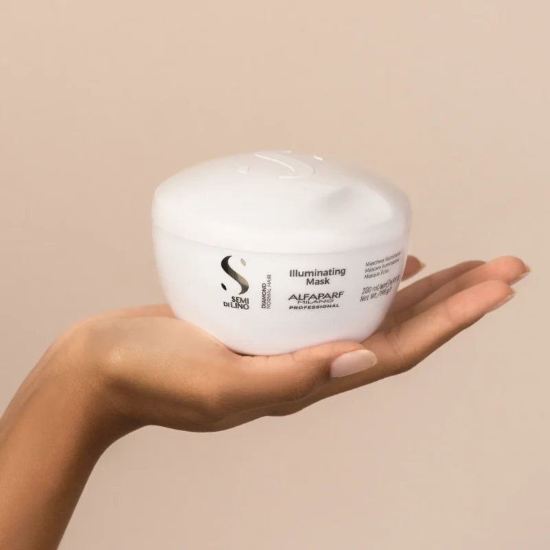 Alfaparf Milano Semi di Lino Diamond Illuminating Mask 200ml – Μάσκα Επανόρθωσης & Λάμψης για Θαμπά Μαλλιά - Image 5