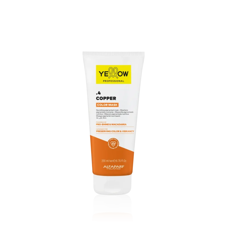 Alfaparf Yellow Professional Color Mask .4 Copper 200ml – Μάσκα Θρέψης & Ενίσχυσης Χάλκινων Αποχρώσεων
