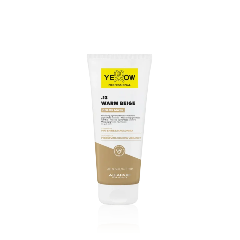 Alfaparf Yellow Professional Color Mask .13 Warm Beige 200ml – Θρεπτική Μάσκα με Χρώμα για Αναζωογόνηση Ζεστών Τόνων
