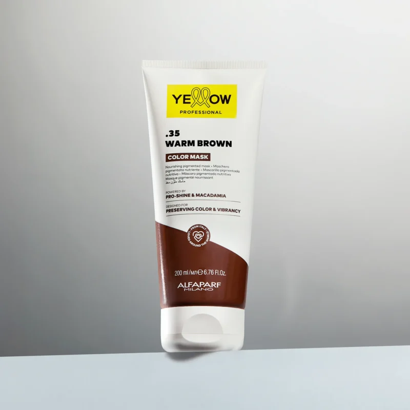 Alfaparf Yellow Professional Color Mask .35 Warm Brown 200ml – Μάσκα Θρέψης & Ενίσχυσης Θερμών Καφέ Τόνων - Image 3