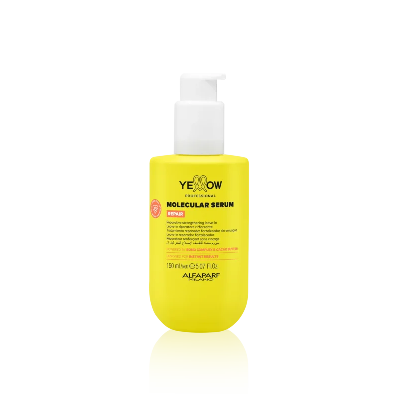 Alfaparf Yellow Professional Repair Molecular Serum 150ml – Ορός Leave-In Επανόρθωσης & Ενδυνάμωσης για Ταλαιπωρημένα Μαλλιά