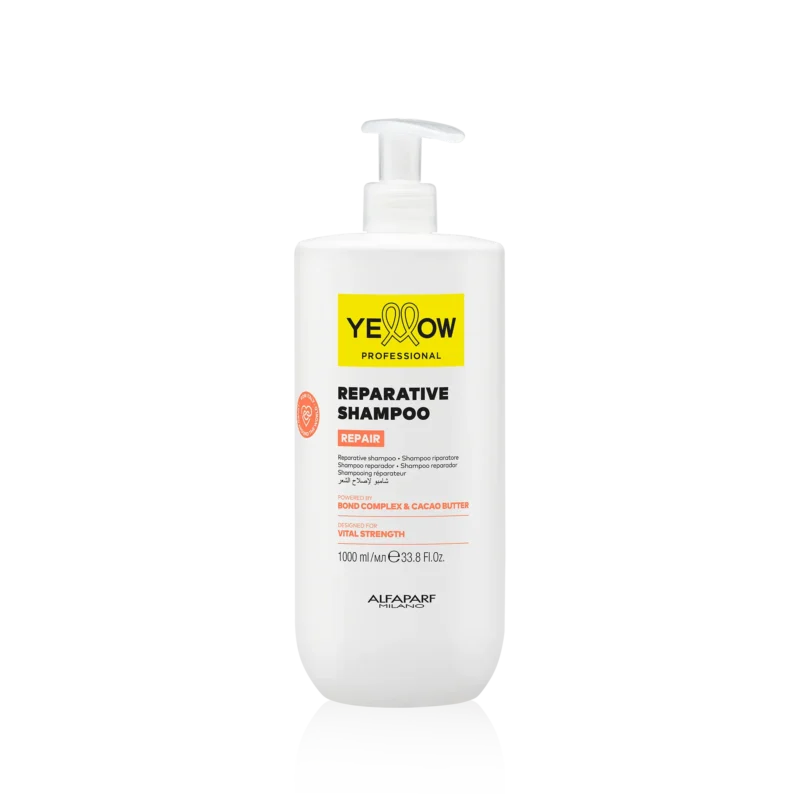 Alfaparf Yellow Professional Reparative Shampoo 1000ml – Σαμπουάν Αναδόμησης & Ενίσχυσης για Ταλαιπωρημένα Μαλλιά