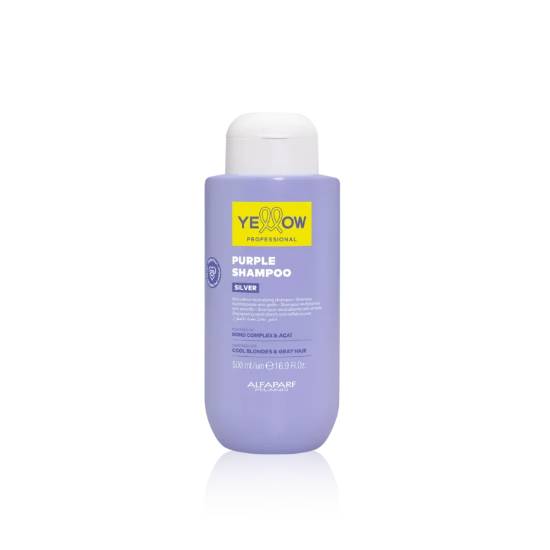 Alfaparf Yellow Professional Silver Purple Shampoo 500ml – Σαμπουάν Κατά του Κιτρινίσματος για Ξανθά & Γκρίζα Μαλλιά