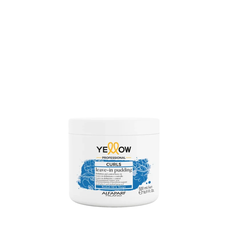 Alfaparf Yellow Professional Curls Leave-in Pudding 500ml – Κρέμα Ενυδάτωσης & Ορισμού Χωρίς Ξέβγαλμα για Σγουρά Μαλλιά