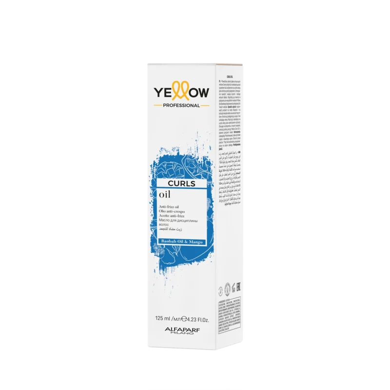 Alfaparf Yellow Curls Oil 125ml – Έλαιο Ενυδάτωσης, Θρέψης & Προστασίας για Σγουρά Μαλλιά