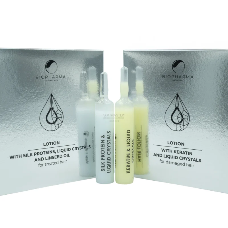 Biopharma Bio Oil Lotion with Silk Protein, Liquid Crystals and Linseed Oil 5x15ml | Αμπούλες Αναδόμησης για Ταλαιπωρημένα Μαλλιά - Image 4