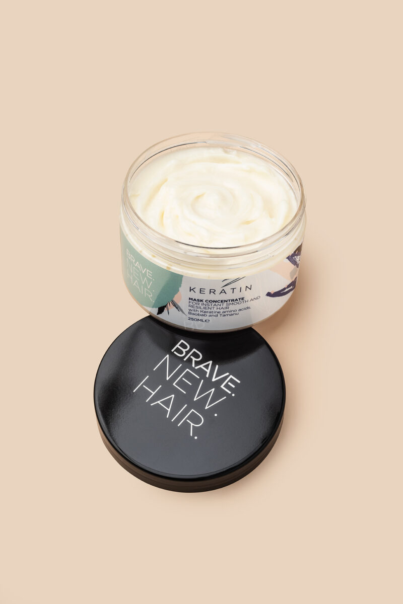 Brave New Hair Keratin Mask Concentrate 250ml – Μάσκα Εντατικής Επανόρθωσης με Κερατίνη & Βιολογικά Έλαια - Image 2