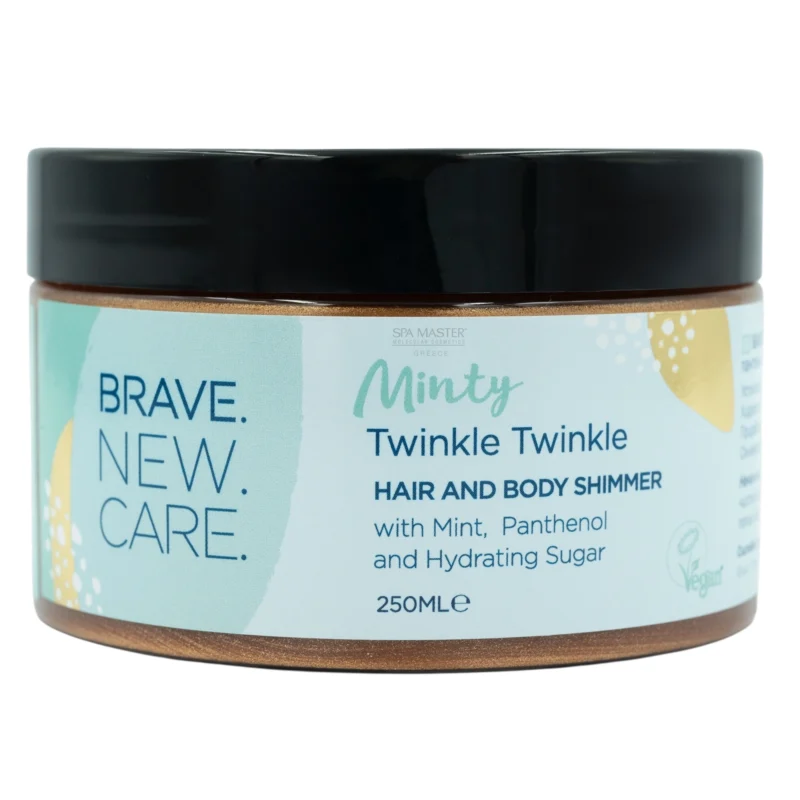 Brave New Hair Minty Twinkle Twinkle Body Shimmer 250ml – Δροσιστικό Body Shimmer με Άρωμα Μέντας & Εκθαμβωτική Λάμψη