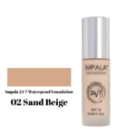 Impala Waterproof Foundation 24/7 SPF15 No02 - Sand Beige 30ml