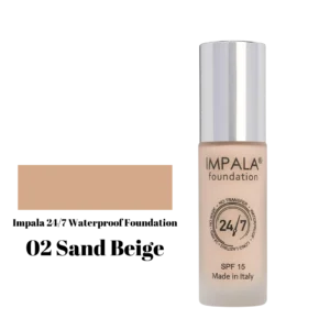 Impala Waterproof Foundation 24/7 SPF15 No02 - Sand Beige 30ml