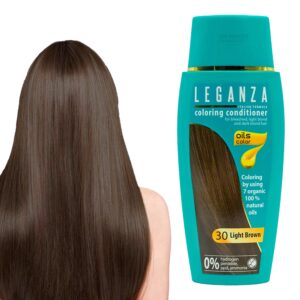 Leganza Coloring Conditioner - Μαλακτική Κρέμα Μαλλιών με Χρώμα Χωρίς Αμμωνία 150ml No30 Light Brown/Ανοιχτό Καστανό