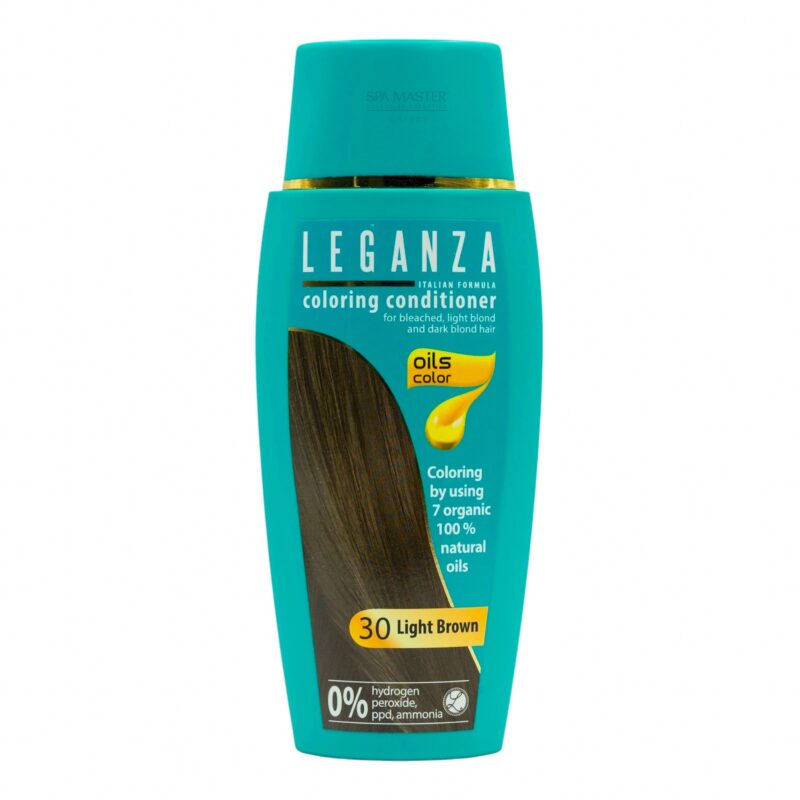 Leganza Coloring Conditioner - Μαλακτική Κρέμα Μαλλιών με Χρώμα Χωρίς Αμμωνία 150ml No30 Light Brown/Ανοιχτό Καστανό - Image 5