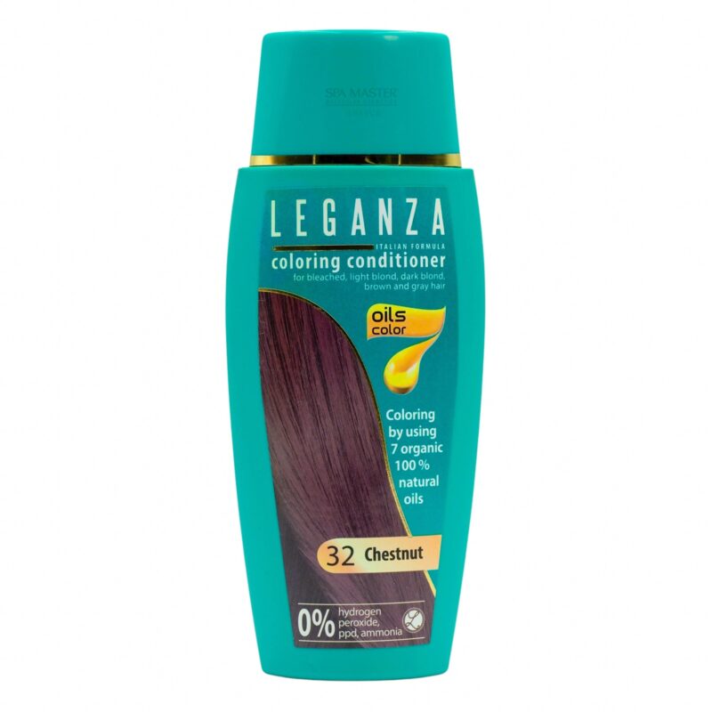 Leganza Coloring Conditioner - Μαλακτική Κρέμα Μαλλιών με Χρώμα Χωρίς Αμμωνία 150ml No32 Chestnut/Καστανό - Image 5