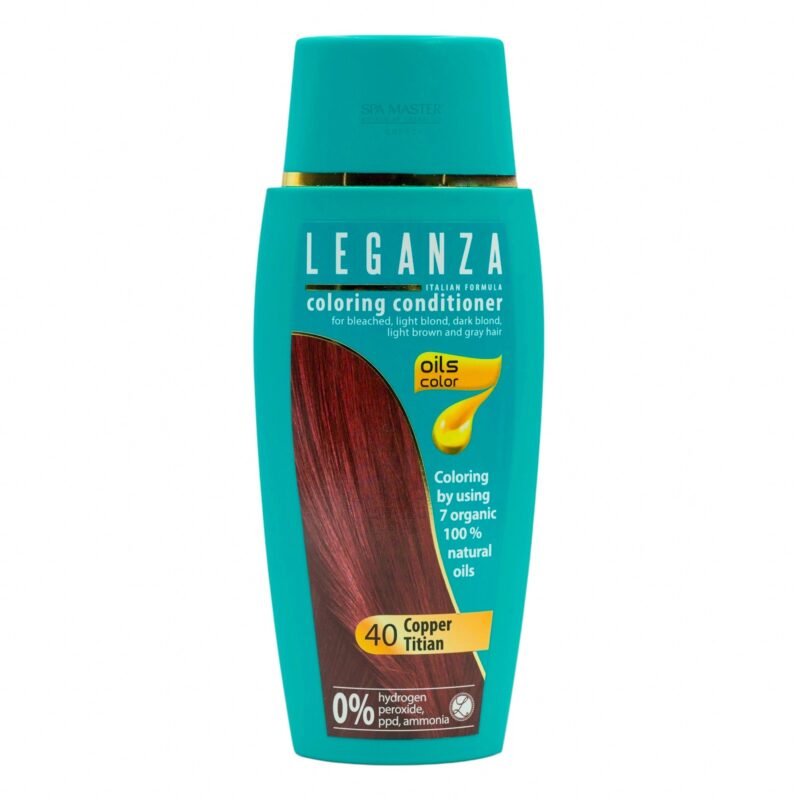 Leganza Coloring Conditioner - Μαλακτική Κρέμα Μαλλιών με Χρώμα Χωρίς Αμμωνία 150ml No40 Copper Titian/Χάλκινο - Image 5