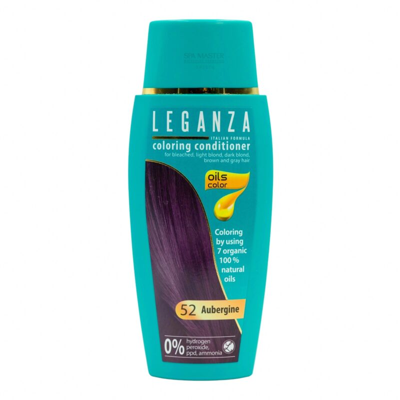 Leganza Coloring Conditioner - Μαλακτική Κρέμα Μαλλιών με Χρώμα Χωρίς Αμμωνία 150ml No52 Aubergine/Μελιτζανί - Image 5