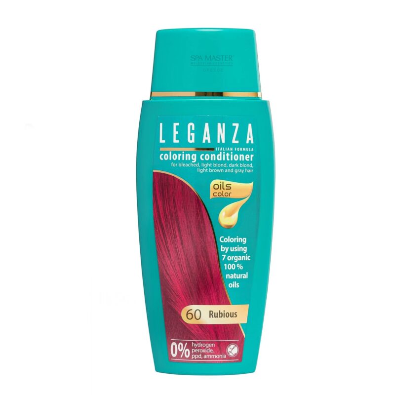 Leganza Coloring Conditioner - Μαλακτική Κρέμα Μαλλιών με Χρώμα Χωρίς Αμμωνία 150ml No60 Rubious/Κόκκινο Ρουμπινί - Image 5