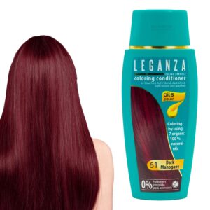 Leganza Coloring Conditioner - Μαλακτική Κρέμα Μαλλιών με Χρώμα Χωρίς Αμμωνία 150ml No61 Dark Mahonagy/Σκούρο Ακαζού