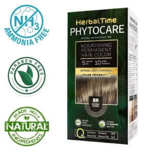 Βαφή μαλλιών χωρίς αμμωνία Φυσικό Ξανθό Natural Blonde 8N - Herbal Time PhytoCare