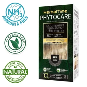 Βαφή μαλλιών χωρίς αμμωνία Φωτεινό Ξανθό Bright Blonde 10Ν - Herbal Time PhytoCare