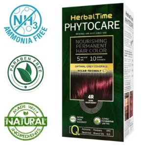 Βαφή μαλλιών χωρίς αμμωνία Σκούρο Κερασί Dark Sourcherry 4R - Herbal Time PhytoCare