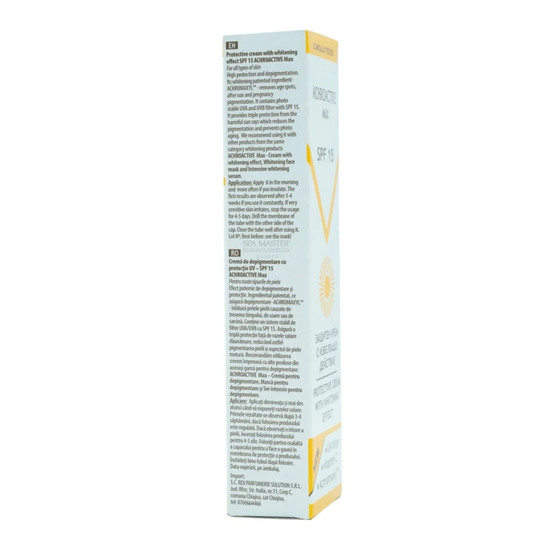 Achroactive Max Whitening Face & Body Cream SPF 15 45 ml – Λευκαντική Κρέμα Προσώπου & Σώματος με SPF 15 - Image 3