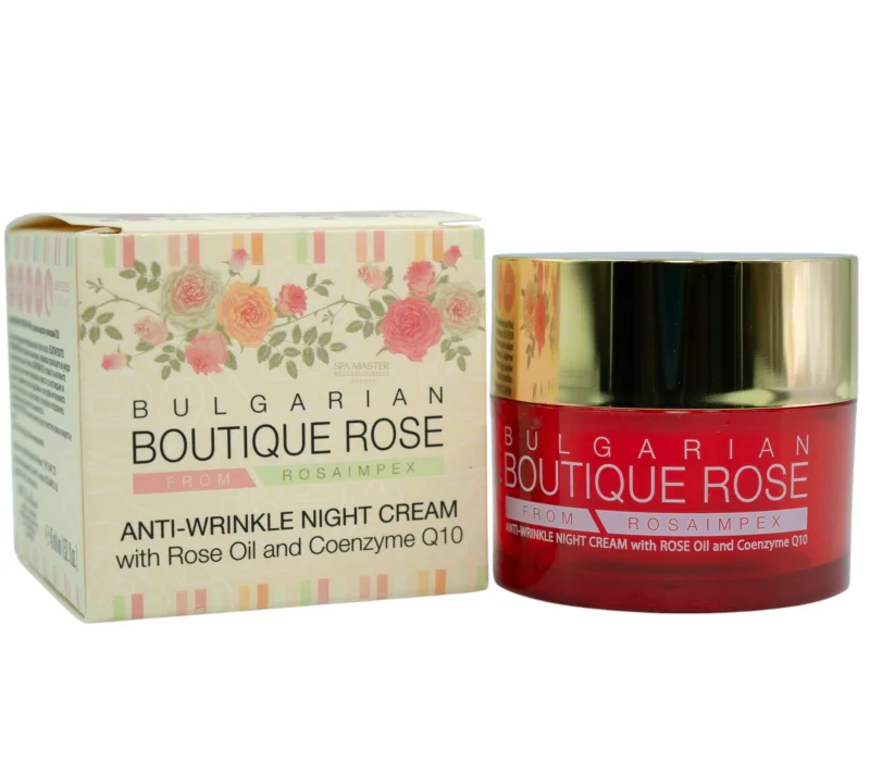 Bulgarian Boutique Rose Q10 Night Anti-Wrinkle Cream 45ml – Αντιρυτιδική Κρέμα Νυκτός με Συνένζυμο Q10 & Ροδέλαιο - Image 2