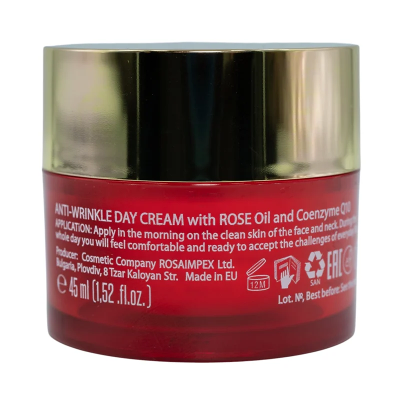 Bulgarian Boutique Rose Anti-Wrinkle Day Cream Q10 & Rose Oil 45ml – Αντιρυτιδική Κρέμα Ημέρας με Ροδέλαιο & Συνένζυμο Q10 - Image 3