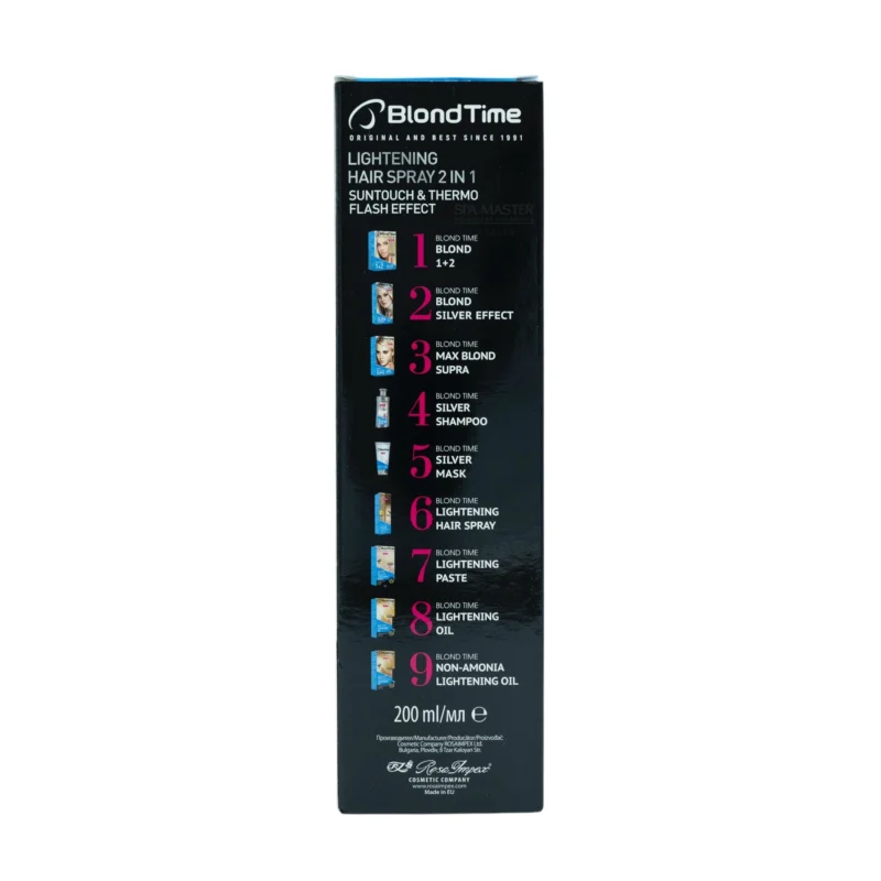 Blond Time Suntouch & Thermo Effect Hair Lightening Spray 150ml – Ξανθιστικό Spray Μαλλιών χωρίς Αμμωνία με Φυσική & Θερμική Δράση - Image 4
